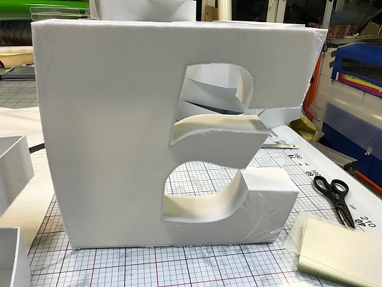 Изготовление объемных несветовых букв