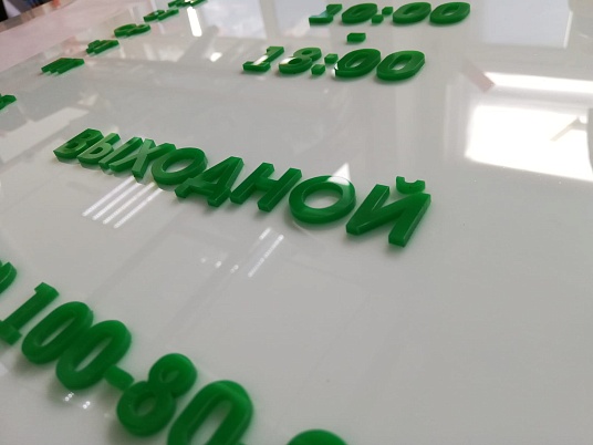 Табличка с объемными буквами